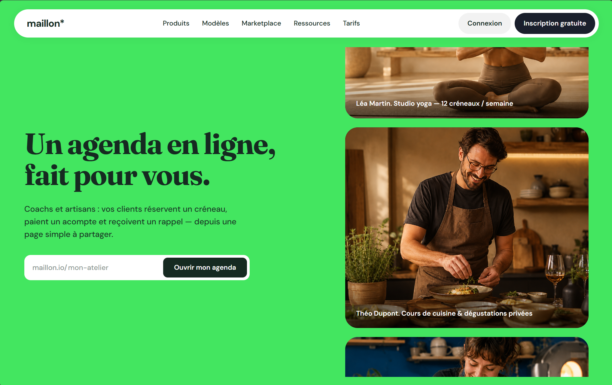 Maillon — réservation en ligne